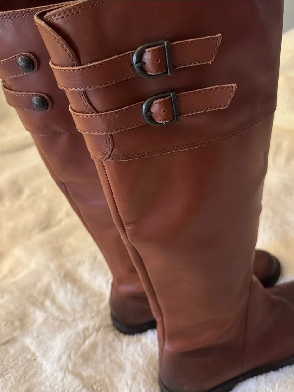 Vince Camuto Cognac Brown Over-the-Knee Riding Boots
